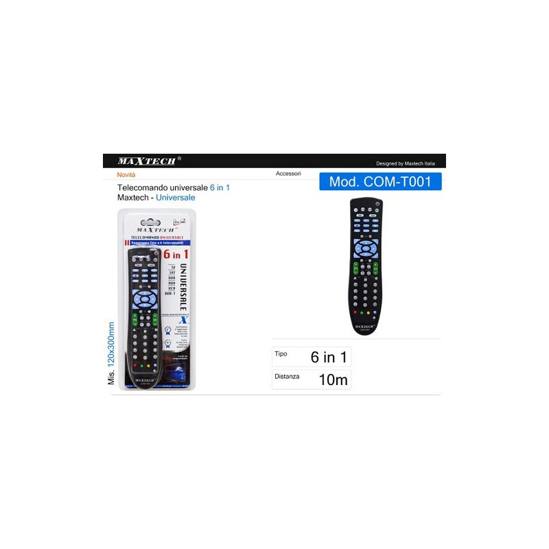 Telecomando Universale Sostitutivo RMF01, In ABS, Tasti Sensibili, Pronto All'uso (batterie Non Incluse)